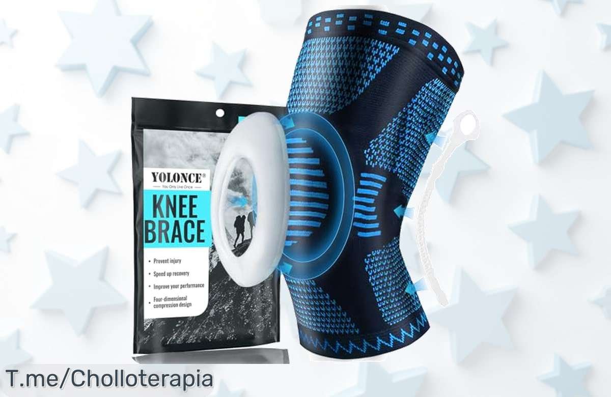 Descubre las rodilleras deportivas que brindan estabilidad y alivio, ¡super chollo con estabilizadores laterales! No dejes pasar este ofertón, compra ahora antes que se agoten.