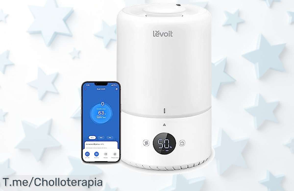 Despierta la felicidad de tu bebé con el LEVOIT 3L: humidificador ultrasónico que alivia mocos y trae frescura a casa. ¡No te pierdas este ofertón limitado!
