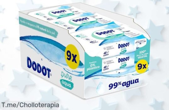 Dile adiós a los pañales sucios con Dodot Toallitas Pure Aqua: 432 toallitas de agua pura para el cuidado de tu bebé, ¡super chollo que no puedes dejar escapar!