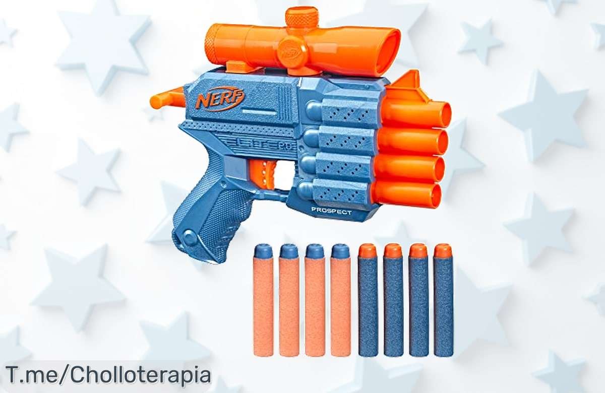 Domina tus batallas Nerf con el lanzador que dispara 4 dardos seguidos a un precio loco, solo por tiempo limitado. ¡No dejes pasar este ofertón y actúa ya!