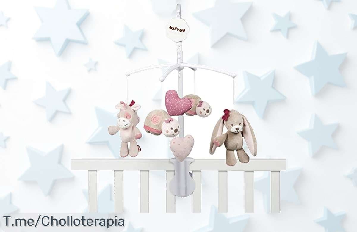 Dulces sueños para tu bebé a precio de locura: Nattou Móvil musical con figuras adorables girando. ¡Aprovecha esta oferta limitada antes que se agote!