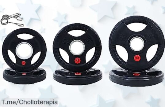 Entrena como un campeón con nuestras Placas de Hierro Fundido, ¡un super chollo que transforma tu rutina! No pierdas esta oportunidad y compra AHORA antes de que se agoten