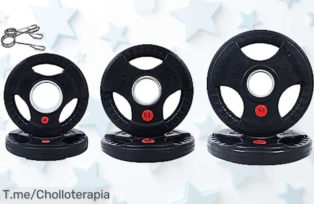 Entrena como un campeón con nuestras Placas de Hierro Fundido, ¡un super chollo que transforma tu rutina! No pierdas esta oportunidad y compra AHORA antes de que se agoten.