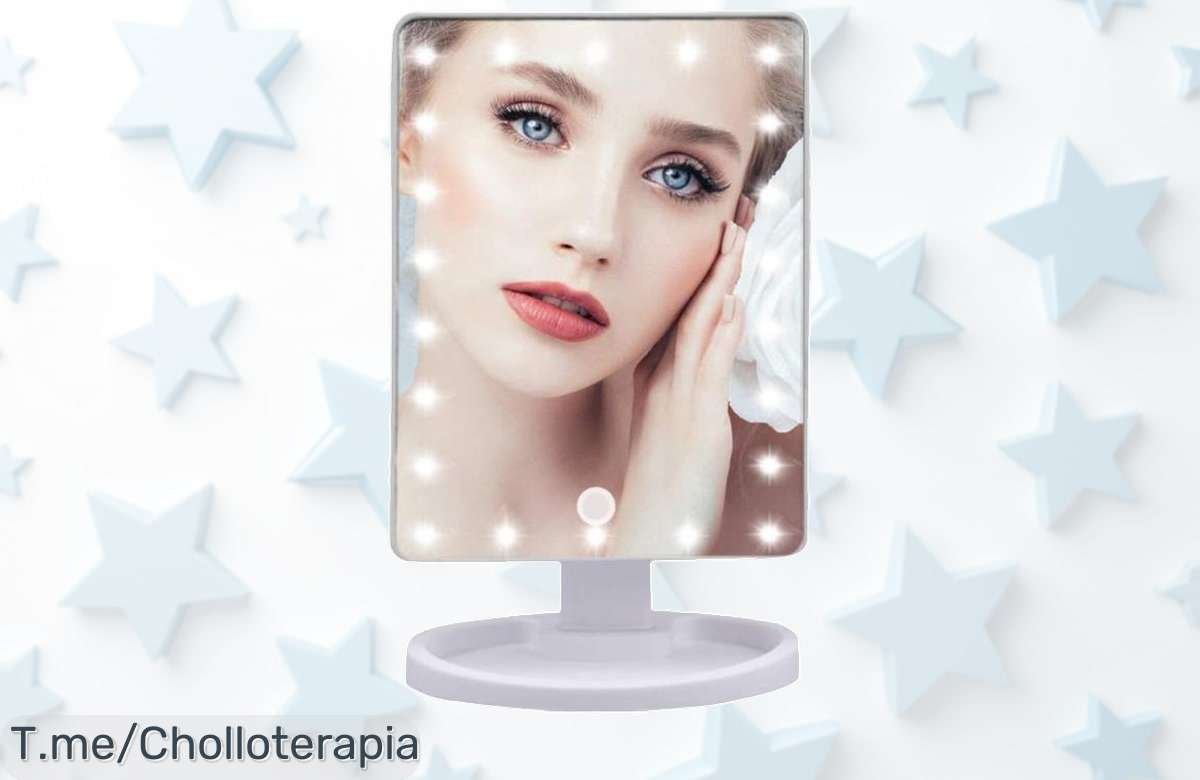 Espejo de Maquillaje LED con 15 Bombillas: Descubre tu belleza con luz perfecta y aumento. ¡No te pierdas este ofertón increíble, compra ya antes de que se agote!