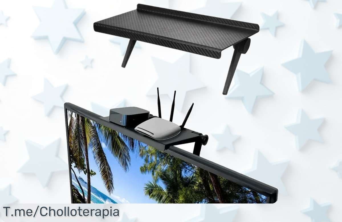 Estante mágico para tu TV y ordenador: ¡Super chollo! Sin agujeros, ideal para mantener todo ordenado. Aprovecha este ofertón y compra ya antes de que se agote.