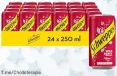 Experimenta el verano con Schweppes Wild Berry a un precio loco, refrescante y bajo en calorías Aprovecha este ofertón y adquiere tu pack de 24 latas antes que se agote