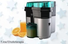 Exprime jugos frescos al instante con el exprimidor Cecotec EssentialVita Twice Black; ¡doble cabezal, 500 ml de pura frescura y un super chollo que no puedes dejar escapar!
