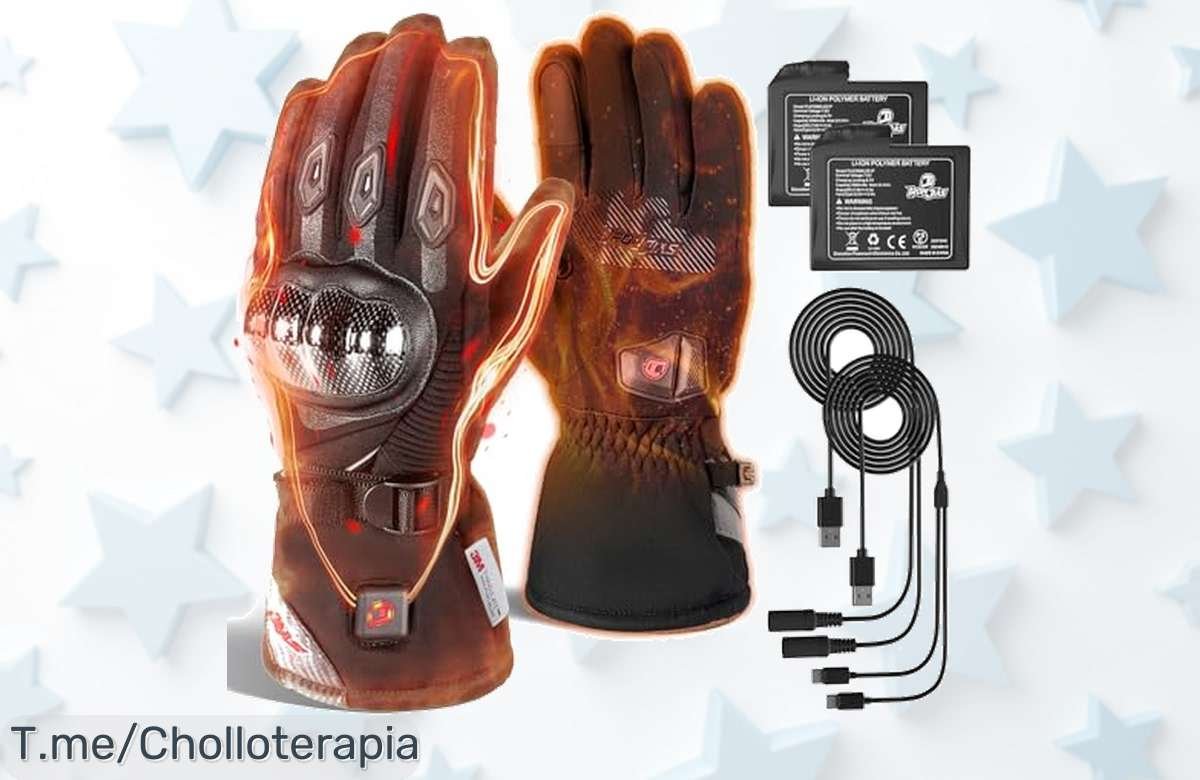 Guantes calefactables que calientan en solo 3 segundos, protección impermeable y carga rápida, ¡no te pierdas este ofertón antes de que se agoten!