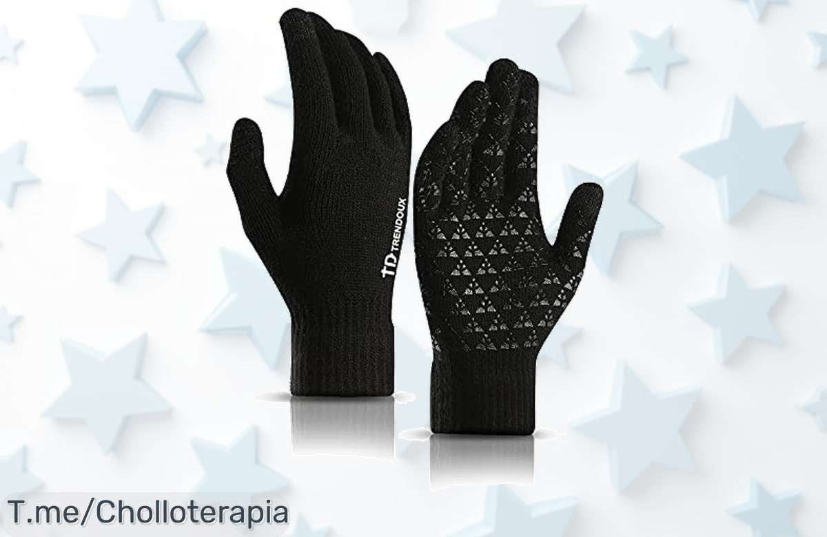 Guantes térmicos TRENDOUX a precio loco, táctiles irresistibles que te mantienen calentito mientras usas tu smartphone. ¡Aprovecha este ofertón limitado y no te quedes sin ellos!