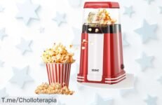 Haz de tus noches un festival con la YASHE Máquina de Palomitas Retro, disfruta palomitas crujientes en 23 minutos y sorprende a todos ¡Compra ahora antes que se agote!