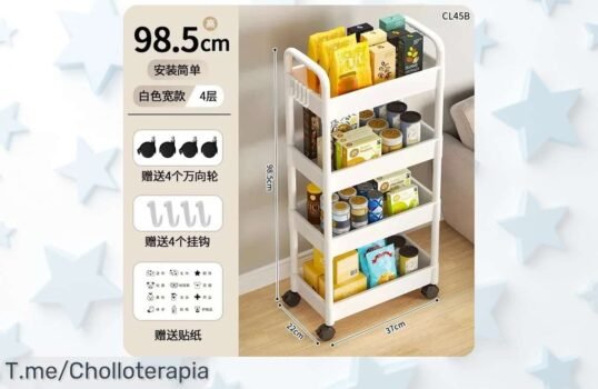 Haz espacio y organiza tu hogar con nuestro estante multicapa con ruedas, ¡super chollo que no puedes dejar escapar! Aprovecha este ofertón único, compra ahora antes de que se agote