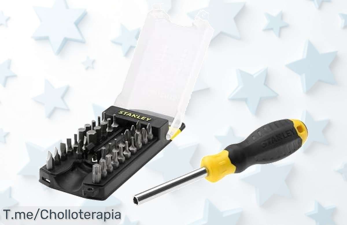 Hazte con el destornillador multipuntas STANLEY, 34 puntas para cualquier tarea y cambios rapidísimos gracias a su cabezal magnético, ¡ofertón limitado que no puedes dejar pasar!