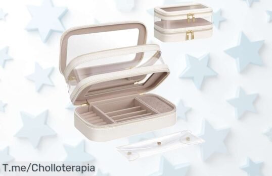 Hazte con tu neceser de maquillaje y estuche para joyas con espejo a un precio loco, este super chollo se agota rápido, ¡aprovecha el descuento brutal ya!