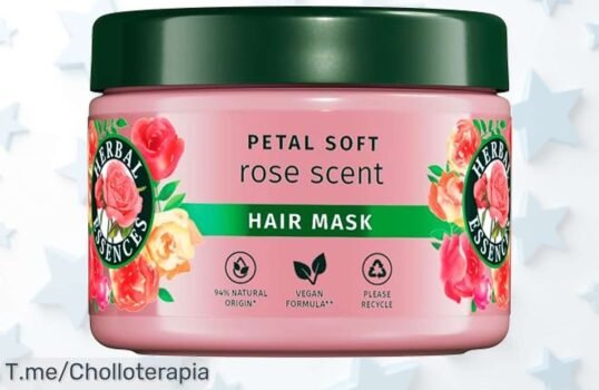 Hidratación intensa para tu pelo seco con aroma a rosas, ¡ofertón nunca visto! Consíguelo ahora y siente la suavidad de pétalos en tu cabello ¡Apresúrate antes que se agote!