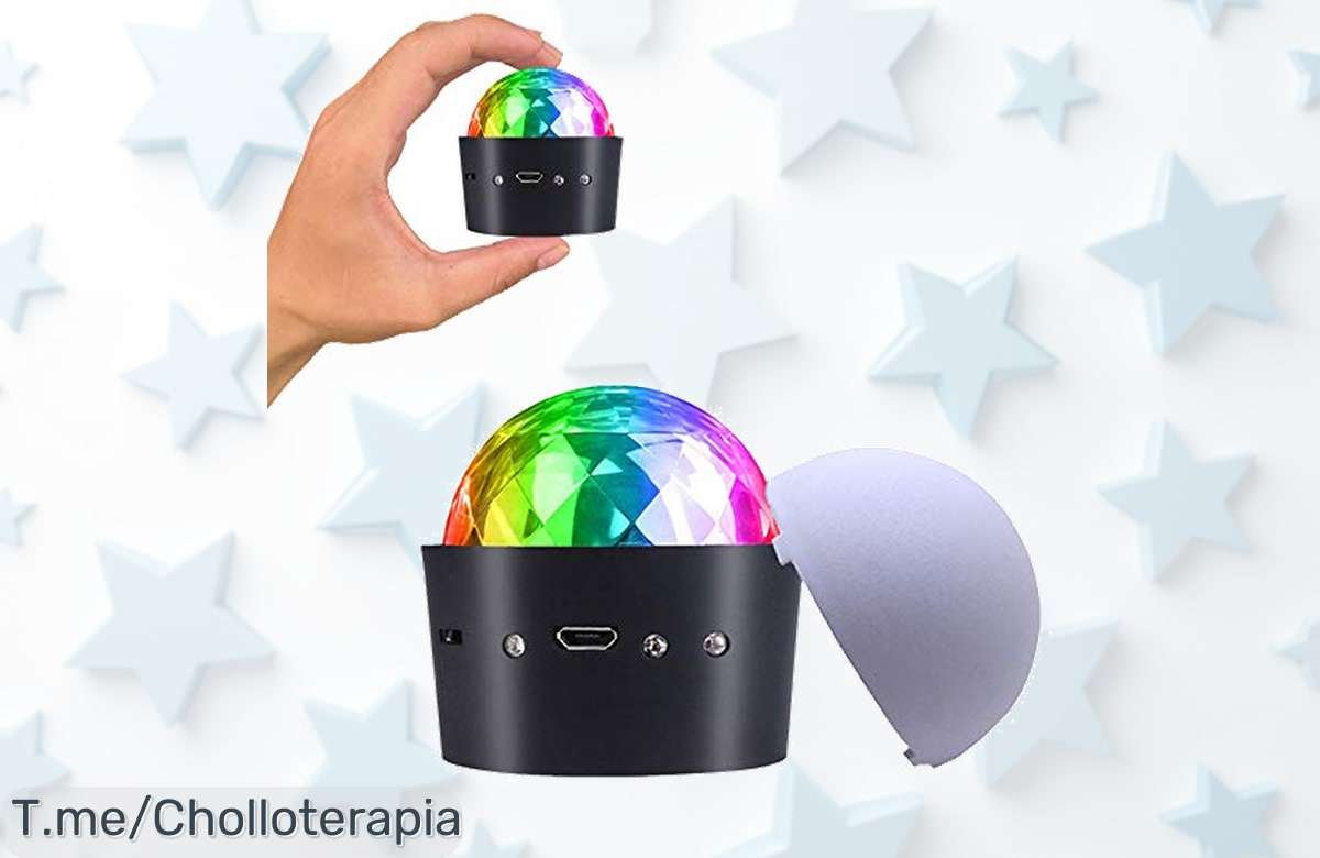 Ilumina tu fiesta con las mini luces de discoteca que brillan en 3 colores y siguen el ritmo de la música a un precio loco, ¡compra ahora antes de que se agoten!