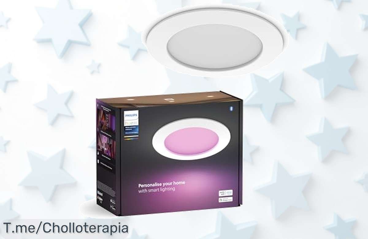 Ilumina tu hogar como nunca antes con Philips Hue Downlight Slim: luz potente y control por voz a un precio loco. ¡No dejes pasar este ofertón limitado!