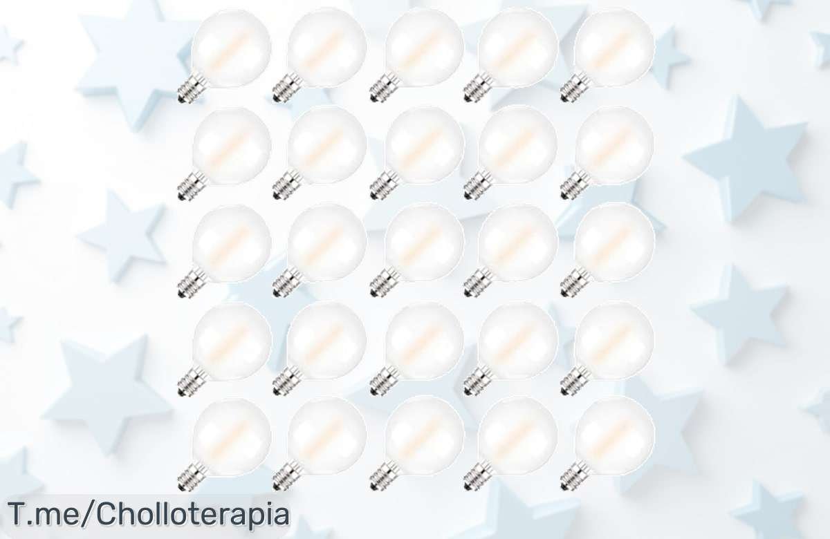 Ilumina tus momentos mágicos con las Bombillas LED G40 E12, un super chollo de 25 unidades que hará brillar tus fiestas. ¡Compra ahora y no te quedes sin tu descuentazo brutal!