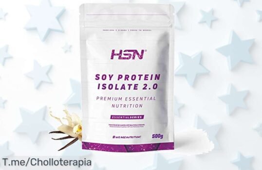 Impulsa tu energía con la Proteína de Soja Aislada HSN Sabor Vainilla, ¡un super chollo! Aprovecha este ofertón limitado y potencia tu dieta hoy mismo