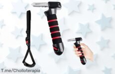 Mango de apoyo para coche: Super chollo que aguanta 400 libras, incluye cortador y rompecristales ¡Aprovecha este ofertón antes de que se acabe, hazte con el tuyo ya!