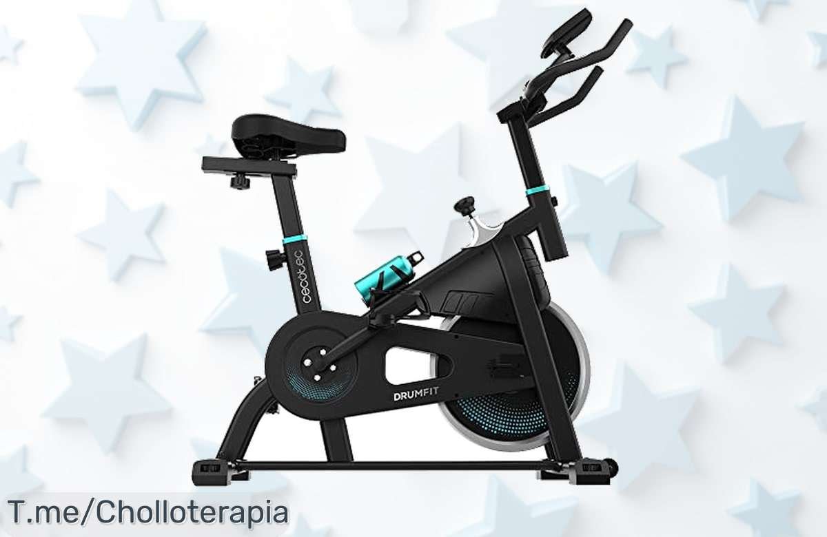 No te pierdas este ofertón: Bicicleta Indoor Cecotec con volante de inercia de 10 kg y soporte para dispositivos. ¡Entrena seguro y cómodo a un precio loco, actúa ya!