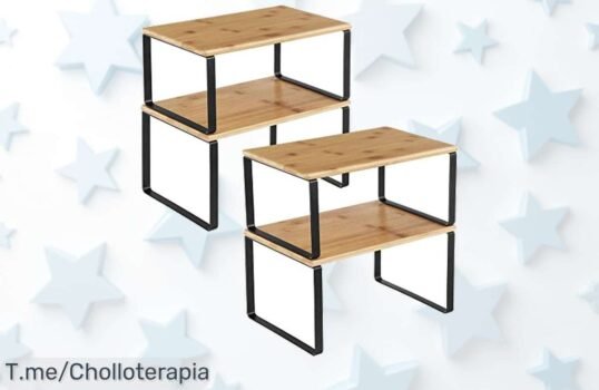 Organiza tu cocina con el super chollo de estantes apilables que soportan hasta 15 kg y haz espacio para lo que amas Oferta limitada, ¡compra ya antes de que se agoten!
