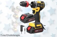 Perforadora de litio Geevorks 21V: ¡Super chollo con motor potente y dos baterías para tus proyectos! Aprovecha este ofertón limitado, compra ahora antes que se acabe