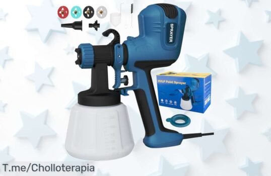 Potencia deslumbrante en tus manos con la pistola de pintura eléctrica HVLP, un super chollo que transforma muebles y paredes ¡Compra ya antes de que se agote!