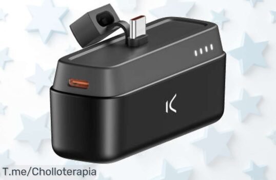 Potencia tu día con el powerbank KSIX de 4800 mAh a un precio loco, carga tus dispositivos al instante y no te quedes sin energía ¡Hazte con este ofertón antes de que se agote!