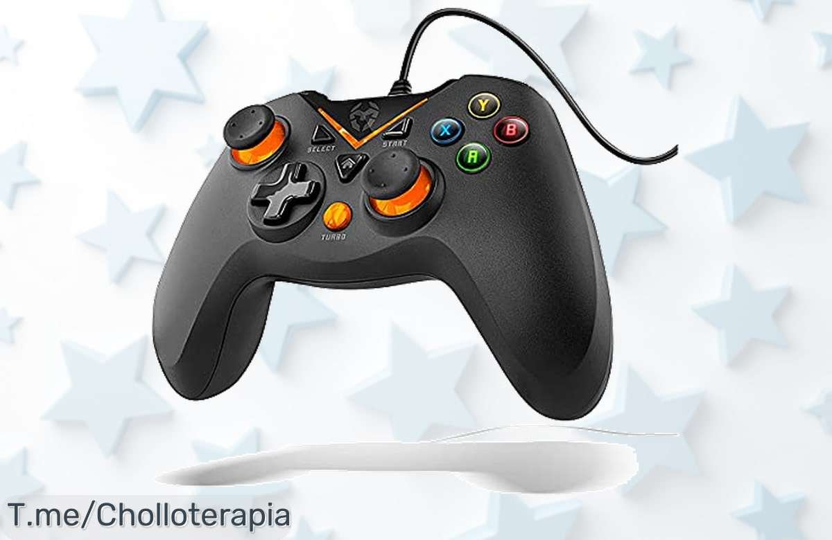 Potencia tu experiencia de juego con el KROM Gamepad: botones iluminados y doble vibración en un super chollo irresistible. ¡Corre a comprarlo antes de que se agote!