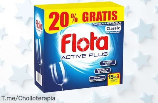 Potencia tu limpieza con el ofertón de Pastillas Lavavajillas FloTA: 15+3 lavados que eliminan la grasa al instante ¡Hazte con ellas ahora y sorpréndete antes de que se agoten!