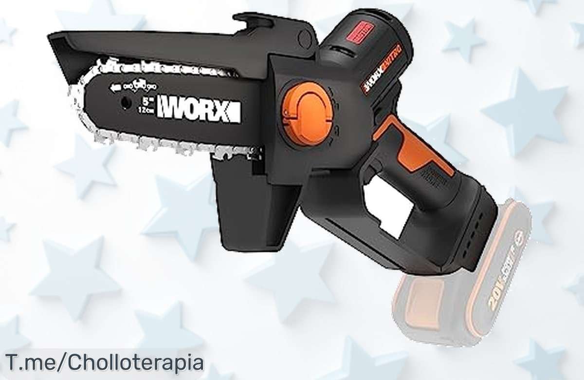 Potencia y precisión en tus manos con la motosierra Worx WG325E.9 ¡Chollo nunca visto! Lubricación automática para un corte perfecto, actúa ya antes de que se agote esta oferta brutal.