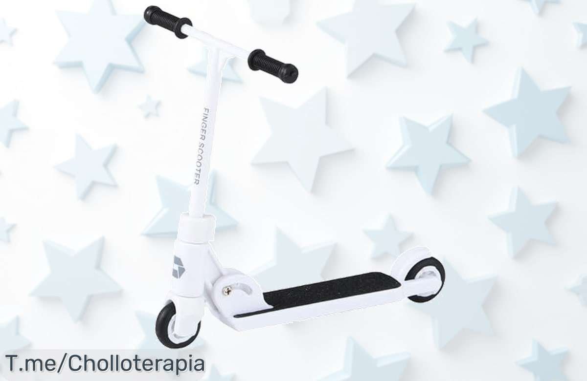 Potente Patinete Finger Scooter a precio loco: ruedas suaves y frenos antideslizantes para diversión sin fin. ¡No dejes pasar este ofertón, compra ya antes que se agoten!