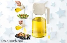 Pulverizador 2 en 1 para Aceite: ¡Super Chollo que Te Ayudará a Cocinar Saludable y Deliciosa! Aprovecha esta Oferta Única Antes de que se Agote, Haz Tu Pedido Ya