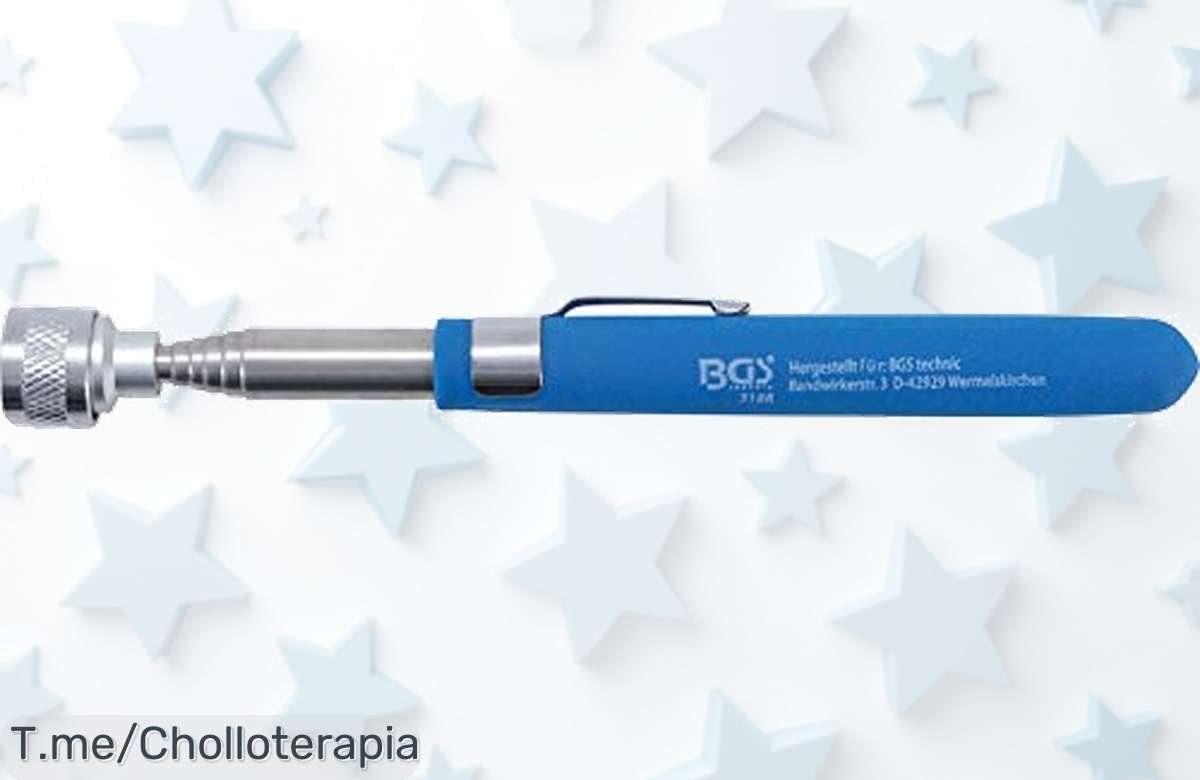 Recogedor magnético BGS 3188: ¡Agarra hasta 3 kg con precisión increíble! No dejes escapar este ofertón único, actúa ya antes de que se acabe la oferta limitada.