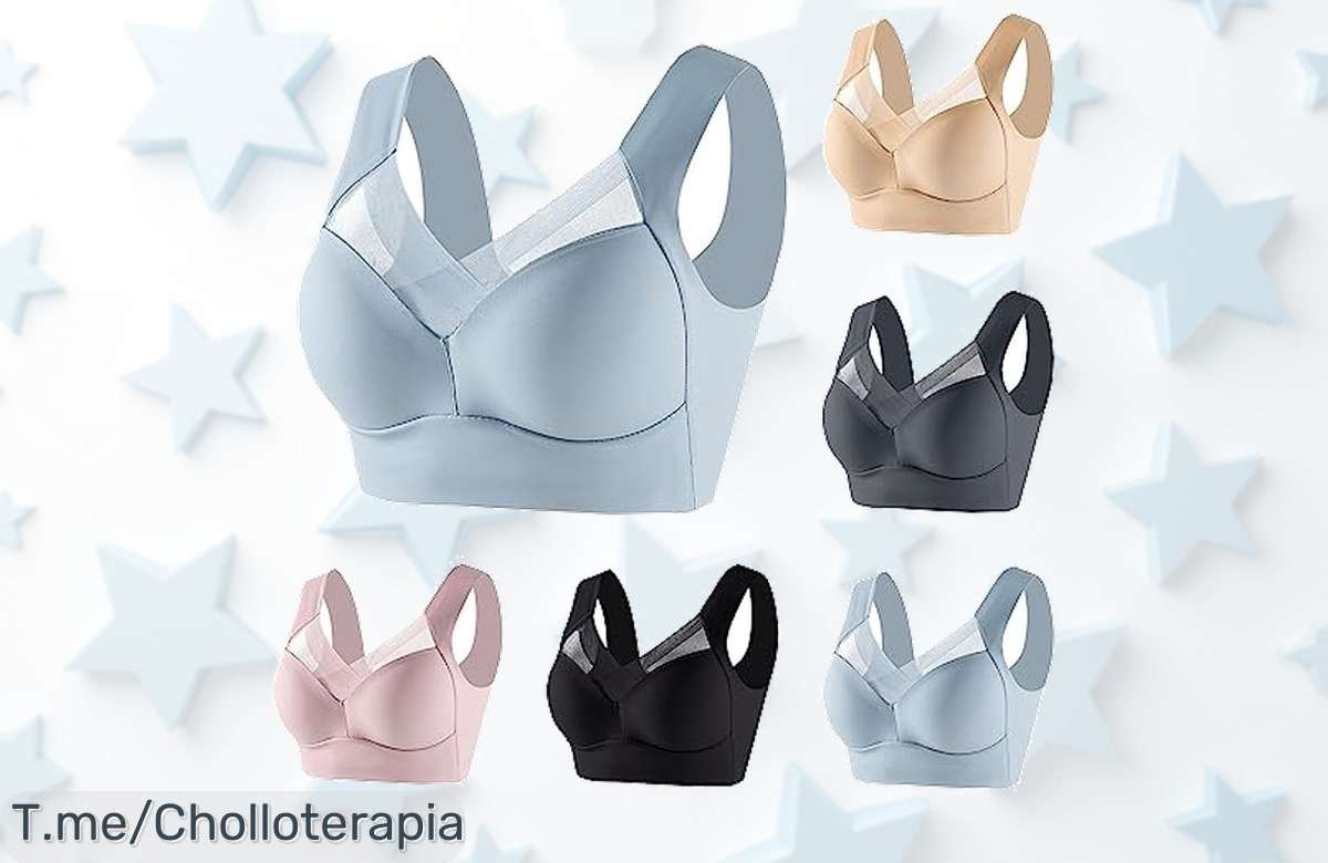 Redefine tu look con el sujetador sexy sin aros, diseño en V profundo y aprovecha este ofertón con descuento brutal. ¡Renueva tu armario antes que se acabe!