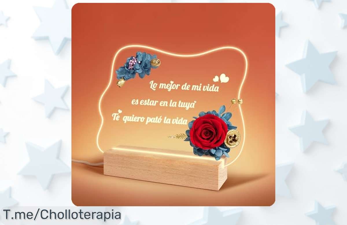 Regala amor con la luz nocturna acrílica rosa eterna: crea un ambiente mágico y sorprende a esa persona especial con este ofertón único, no te quedes sin el tuyo ahora mismo.