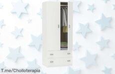 Renueva tu dormitorio con el armario blanco de tus sueños, espacio gigante y fácil de montar ¡No te pierdas este ofertón limitado que volará rápido!