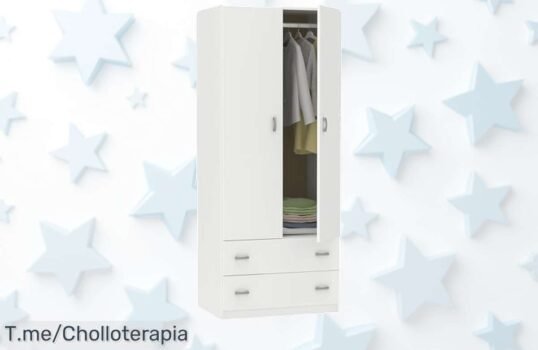 Renueva tu dormitorio con el armario blanco de tus sueños, espacio gigante y fácil de montar ¡No te pierdas este ofertón limitado que volará rápido!
