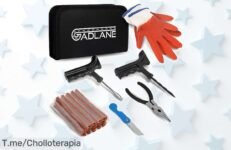 Repara tus pinchazos al instante con el kit GADLANE 7PCS, la solución perfecta para seguir tu camino Aprovecha este ofertón único antes de que se agote y actúa ya!