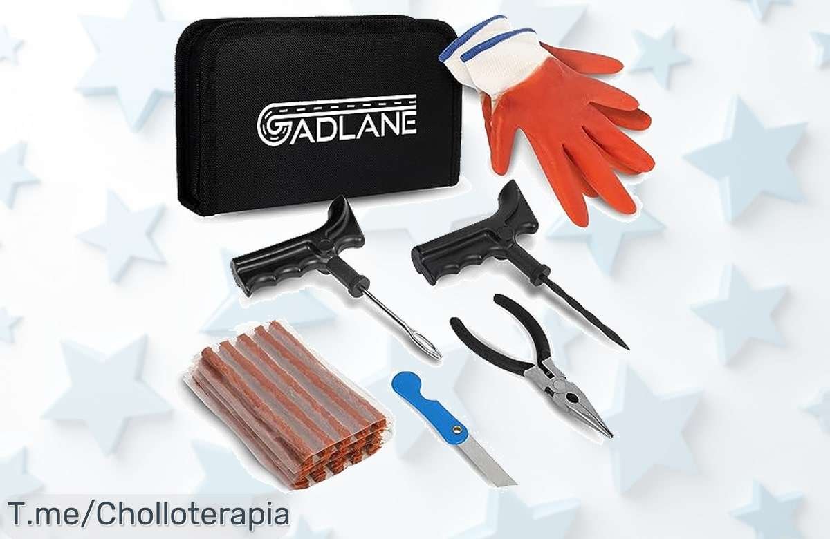 Repara tus pinchazos al instante con el kit GADLANE 7PCS, la solución perfecta para seguir tu camino. Aprovecha este ofertón único antes de que se agote y actúa ya!