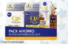 Revitaliza tu piel con el pack NIVEA Q10, un ofertón antiarrugas que elimina signos de envejecimiento ¡No te pierdas este super chollo y cómpralo ya antes de que se agote!