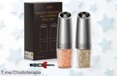 Revoluciona tu cocina con el molino eléctrico automático: ¡sazona sin esfuerzo y a tu estilo! No dejes pasar este ofertón limitado ¡Compra ya y transforma tus platillos!