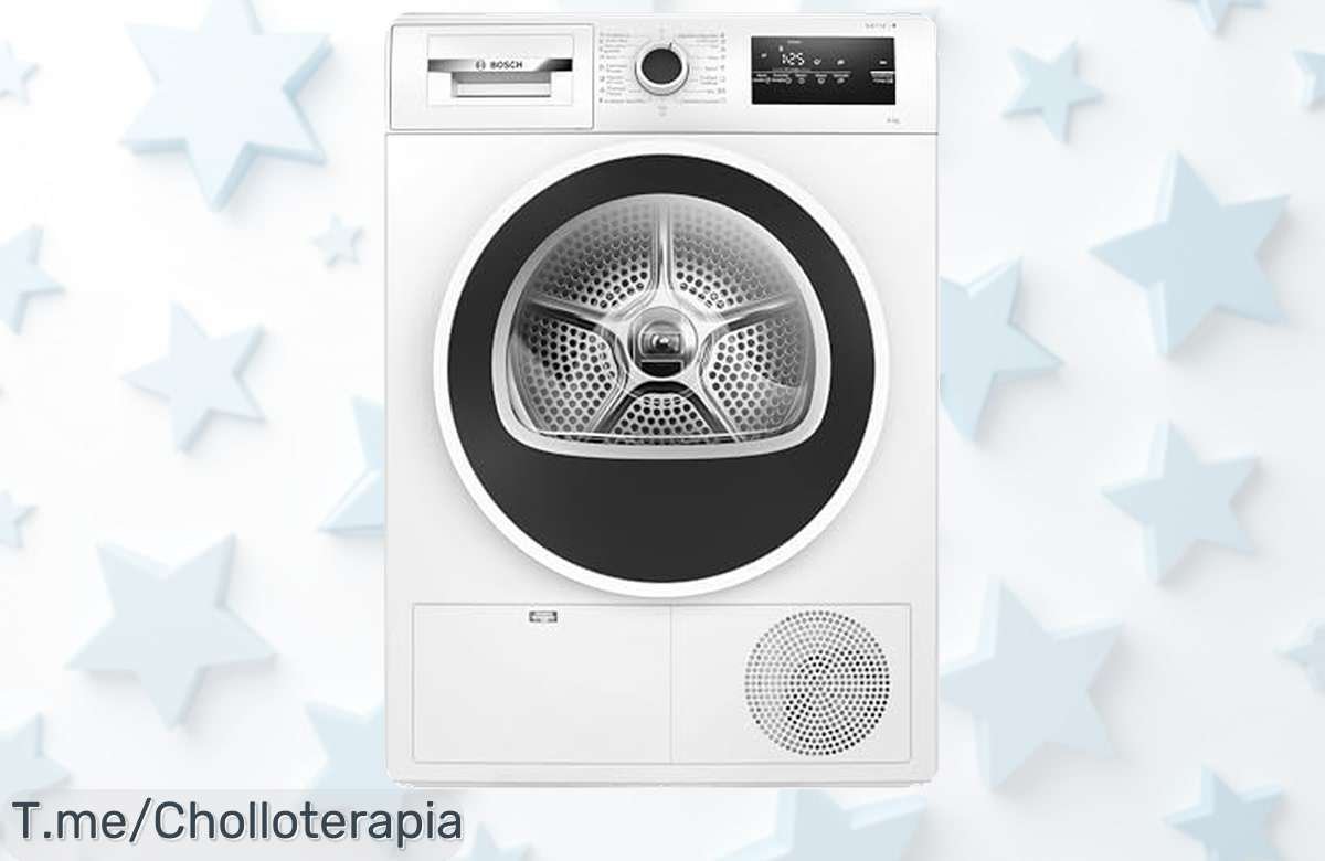 Secadora Bosch de 8 kg: Seca tu ropa en solo 40 minutos y disfruta del acabado perfecto. ¡No te pierdas este super chollo, las unidades vuelan rápido!
