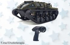 Tanque todoterreno de control remoto a precio loco: gira 360° con luces y diversión ilimitada ¡Super chollo en oferta limitada! Compra ahora y no te quedes sin el tuyo