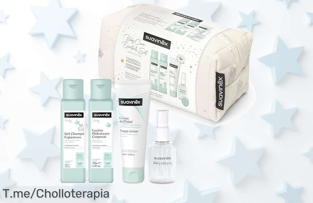 Transforma el baño de tu bebé en una celebración con el Neceser Suavinex: todo lo esencial en un solo pack. ¡Super chollo irresistible que se agota rápido, no te quedes sin él!