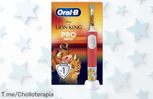 Transforma el cepillado en diversión con el OralB Pro Kids de El Rey León, un super chollo para cuidar las encías ¡Aprovecha esta oferta única y compra ya antes de que se agote!