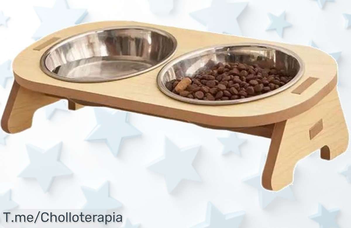 Transforma la hora de comida de tus mascotas con tazas elevadas y ajustables. Disfruta un super chollo que ellos merecen, oferta limitada ¡Compra ya!