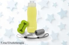 Transforma paseos con la Botella Pipi para Perros: ¡adiós a olores molestos! Con tapón antigoteo y dispensador de bolsas, consigue tu oferta única antes que se agoten