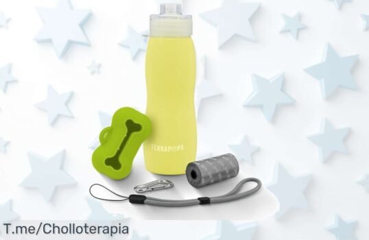 Transforma paseos con la Botella Pipi para Perros: ¡adiós a olores molestos! Con tapón antigoteo y dispensador de bolsas, consigue tu oferta única antes que se agoten