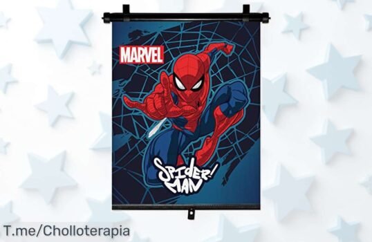 Transforma tu auto con el estor de Spiderman, diseño original y enrollado automático que hará que cada viaje sea una aventura ¡Aprovecha este ofertón antes de que se agoten!